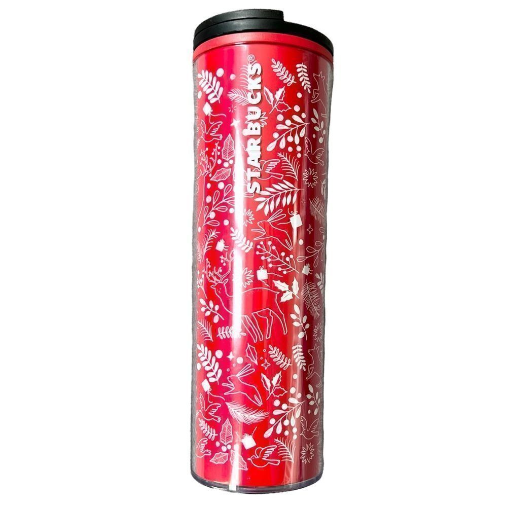 Starbucks 2018 Christmas Holiday Tumbler NWT Red and White Acrylic Cup